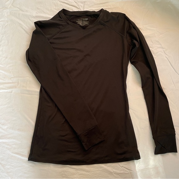 Warm Essentials Cuddl Duds Women's Smooth Stretch Thermal Scoop Neck Small Black - Picture 3 of 5